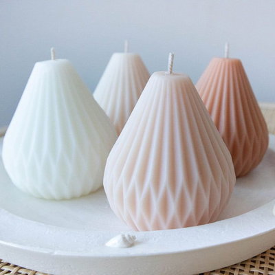 Molde silicona pera geométrica 