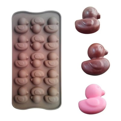 Molde silicona patitos 