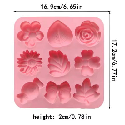 Molde silicona flores grandes 