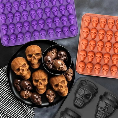 Molde silicona calaveritas para gomitas 