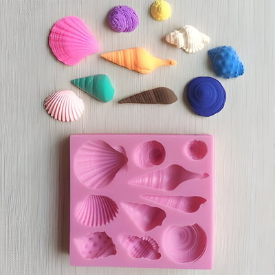 Molde silicona caracoles de mar