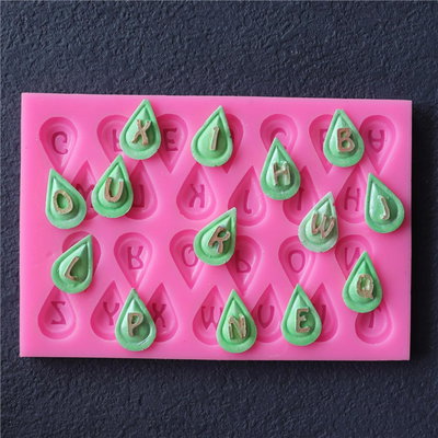 Molde silicona abecedario forma gotita