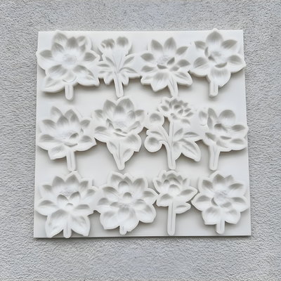 Molde silicona flores x12