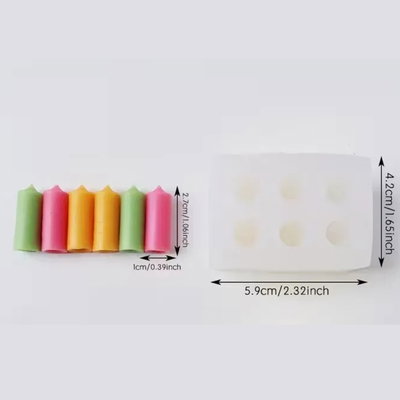 Molde silicona mini velitas x6