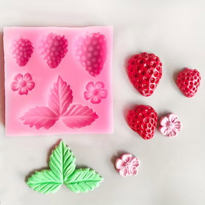 Molde silicona frutilla 