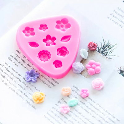 Molde silicona 9 mini flor