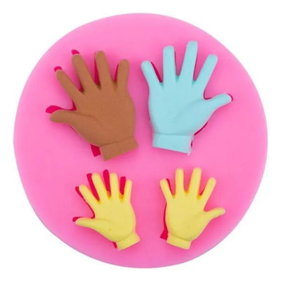 Molde silicona 4 manitos 