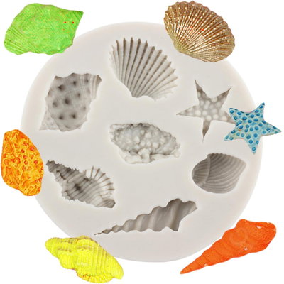 Molde silicona caracolas de mar