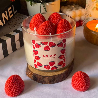 Molde silicona frutillas x4