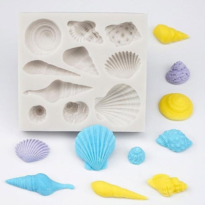 Molde silicona caracoles de mar