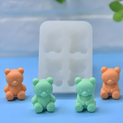 Molde silicona ositos x4