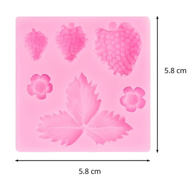 Molde silicona frutilla 