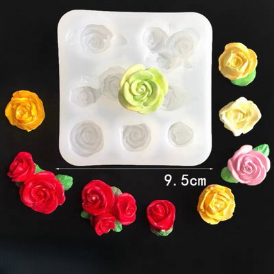 Molde silicona mini flores x7