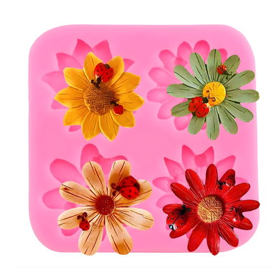 Molde silicona 4 margaritas