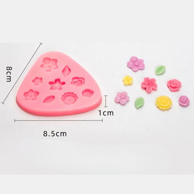 Molde silicona 9 mini flor