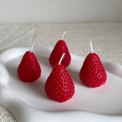 Molde silicona frutillas x4