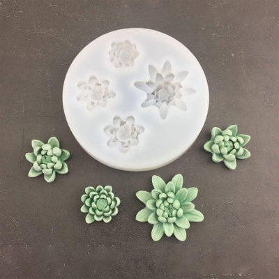 Molde silicona 4 mini cactus