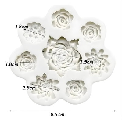 Molde silicona flores pequeñas 