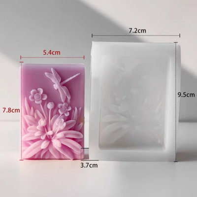Molde silicona para jabon con diseño de libelula