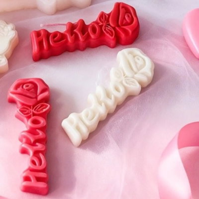 Molde silicona rosa hello 