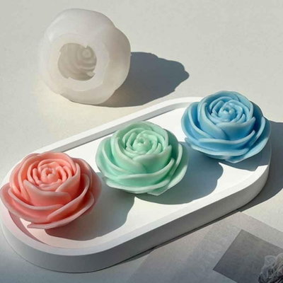 Molde silicona rosa grande petalos 