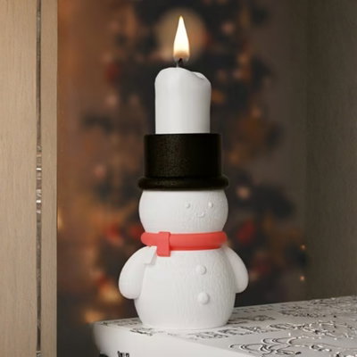 Molde silicona porta vela muñeco de nieve 