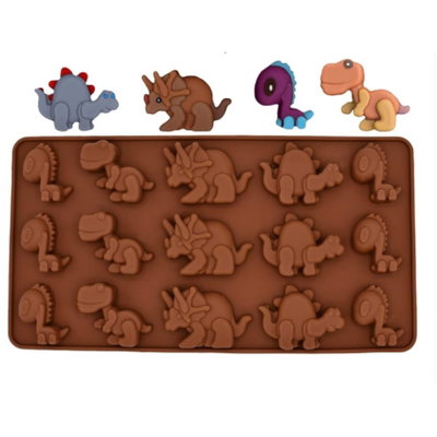 Molde silicona dinosaurios bebe