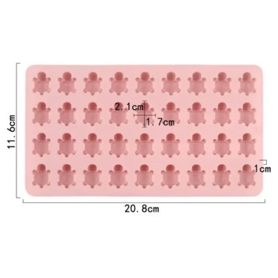 Molde silicona mini tortugas
