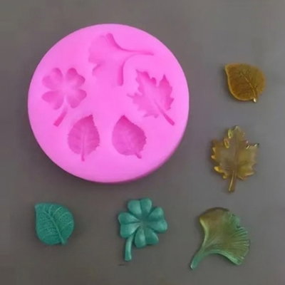 Molde silicona hojas varias