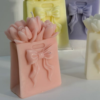 Molde silicona bolsa de regalo con tulipanes 