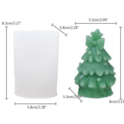 Molde silicona arbolito con moño