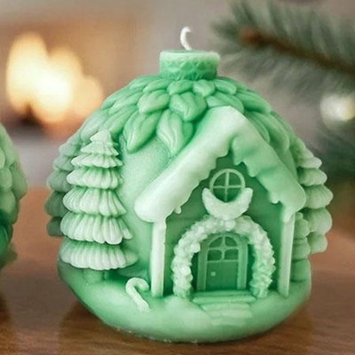 Molde silicona casita navideña 