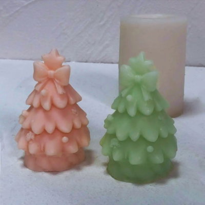 Molde silicona arbolito con moño