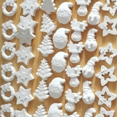 Molde silicona figuras navidad x 7