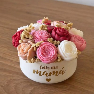 Molde silicona mini flores X5