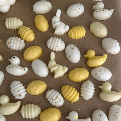 Molde silicona conejito y huevo de pascua