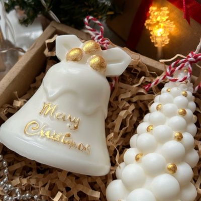Molde silicona campana merry christmas