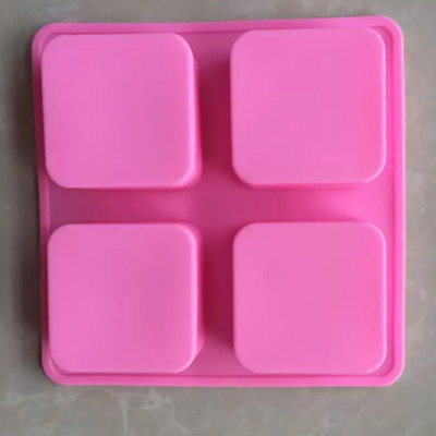 Molde silicona cuadrado x4
