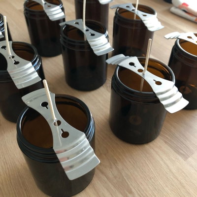 Soporte metálico para Pabilo mecha velas X 20 Unidades