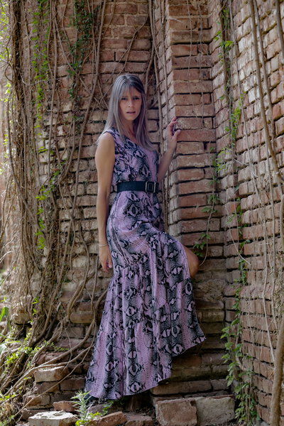 Vestido Reptil largo