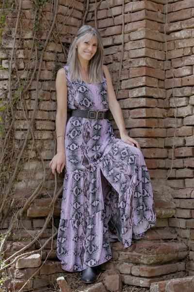 Vestido Reptil largo