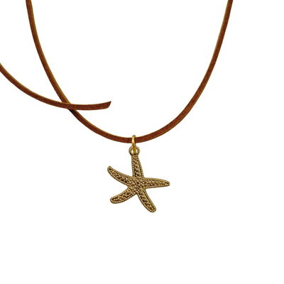 Chocker Estrellita mar textura Dorado