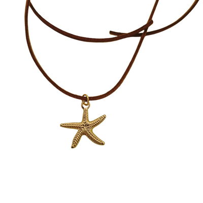 Chocker Estrellita mar labrado Dorado