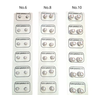 Aros Perla Pegada Acero