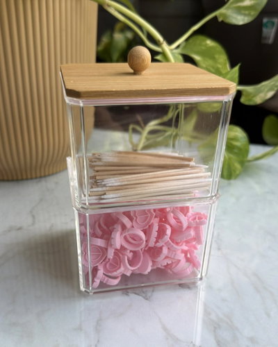 Caja organizador doble con tapa