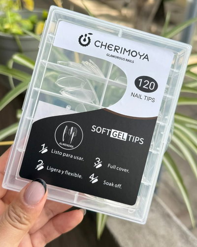 Tips soft gel almendra sin limar cherimoya