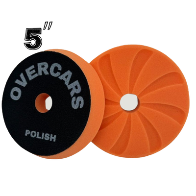 Overcars Pad De Espuma 5" Spiral Polish Naranja