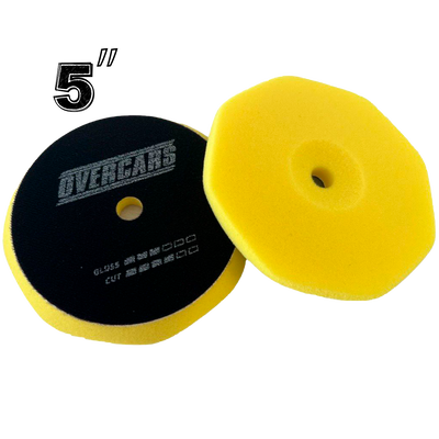 Overcars Pad Espuma 5" Hexagonal Amarillo - Corte Medio
