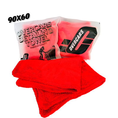 Overcars Microfibra Secado 90x60cm Premium Roja - 1400Gsm