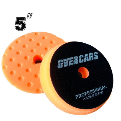 Overcars Pad Espuma 5" Dual Corte Medio - Naranja